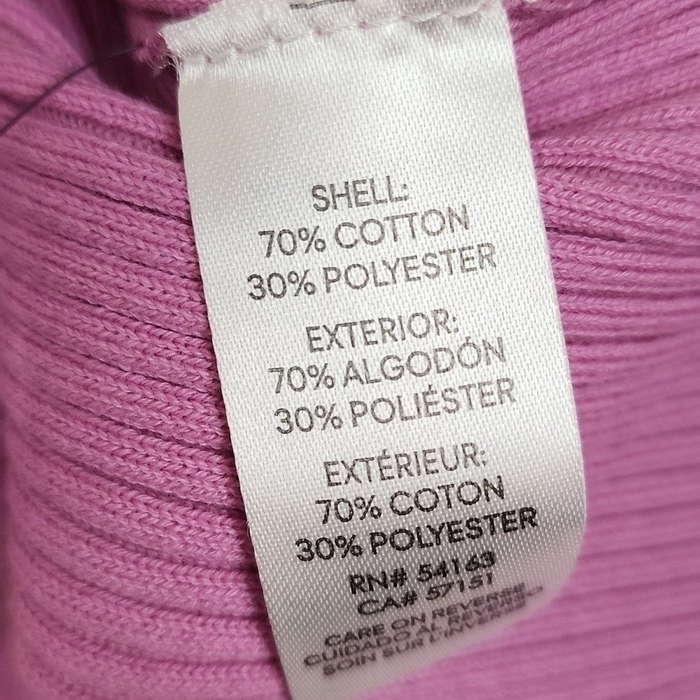 New Y2K Calvin Klein Hot Pink Cotton Cropped Ribbed Polo Top Large - Picture 8 of 9